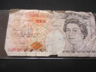 1993 Bank Of England 10 Pounds Well Worn