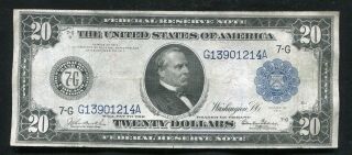 Fr.  989 1914 $20 Twenty Dollars Frn Federal Reserve Note Chicago,  Il Very Fine