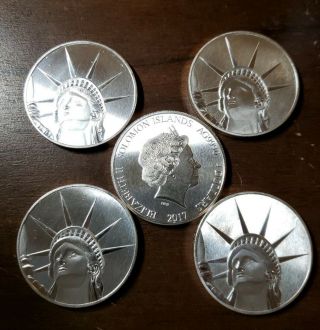 5 × 2017 1.  5 Oz.  999 Silver Lady Liberty Coin Solomon Islands $4 Coin 7.  5 Oz 