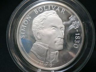 1973 Republic De Panama 20 Balboas Silver Coin.  925 2000 Grains,  Make Offer