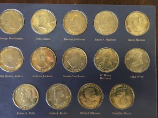 A Coin History Of The US Presidents 41 Brass Coin Complete Set In Book 3