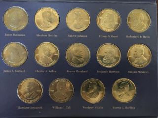 A Coin History Of The US Presidents 41 Brass Coin Complete Set In Book 4
