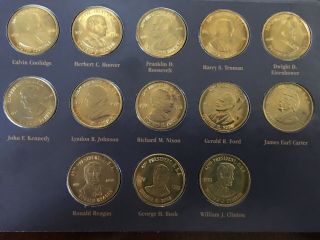 A Coin History Of The US Presidents 41 Brass Coin Complete Set In Book 5