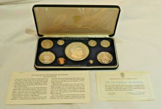 1976 Republic Of Panama 9 Coin Proof Set The Franklin &