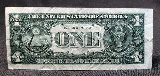 1969D $1 One Dollar FRN Rare ERROR Note No Federal Reserve SEAL Printing 2