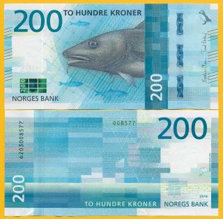 Norway 200 Kroner P - 55 2016 (2017) Unc Banknote
