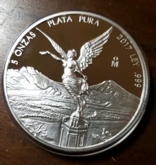 2017 Mexico 5 Oz Silver Libertad Proof (in Capsule)