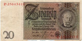 4 x Germany Reichsbanknote 10 up to 100 Mark Notes 3.  Reich,  vintage paper Money 4