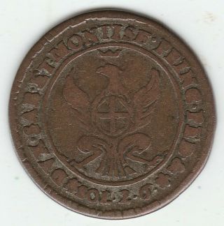 1757 Italian States Sardinia 2.  6 Soldi Silver Billon Scarce