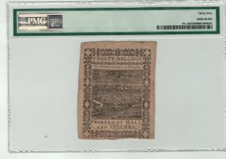 20 Shillings Pennsylvania Colonial Note PMG 35 Choice Very Fine Oct 1 1773 2