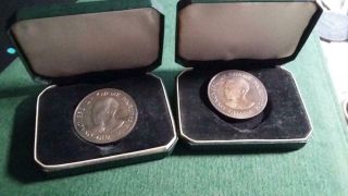Ghana - 1965 Oau Medallic Crown In Sterling Silver & Copper - Nickel - Toned Proof