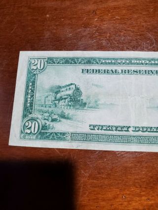 1914 20 dollar federal reserve note York 5