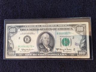 1963 A $100 Bill Star Replacement Note York Frn Vintage Us Money Make Offer