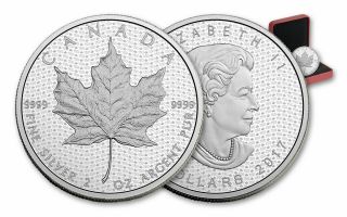 2017 Canada 10 Dollar 2 - Oz 9999 Silver Maple Leaf Matte Proof