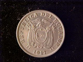 Ecuador Two And One Half Centavos 1917