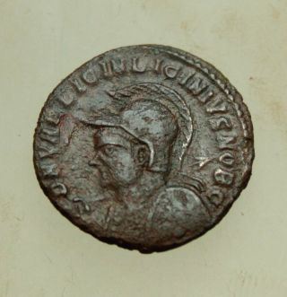 Licinius Ii.  Caesar,  A.  D.  317 - 324.  Ae 19mm Follis Helmeted And Cuirassed Bust