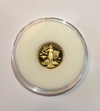 2018 Cook Island $5.  00 1/10 Oz.  24 Fineness Gold Liberty Bell Coin