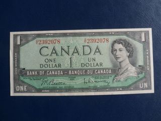 1954 Canada 1 Dollar Bank Note - Beattie/raminsky - Gy2392078 Au - Unc Cond.  19 - 137