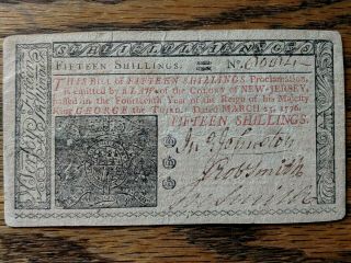 Colony Of Jersey,  15 Shillings,  March 25 1776,  King George The Third 0004