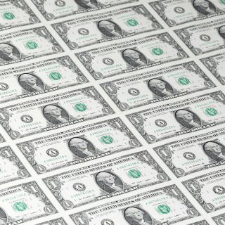 Currency Uncut Sheet 50 x $1 Bill Dollar GEM Federal Reserve Notes 3