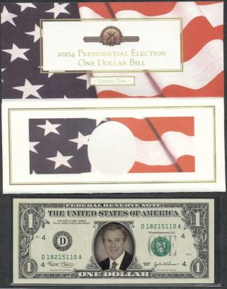 2004 Presidential Election George Bush One Dollar Bill