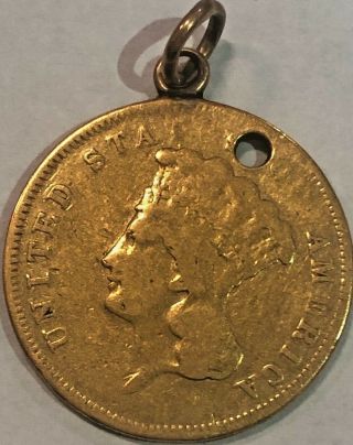 1857 Gold $3 Three Dollar