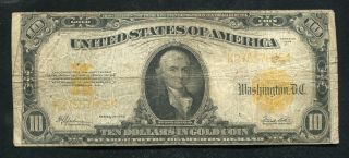 Fr.  1173 1922 $10 Ten Dollars Gold Certificate Currency Note (d)