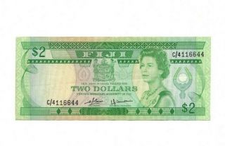 Bank Of Fiji 2 Dollars 1980 Vf