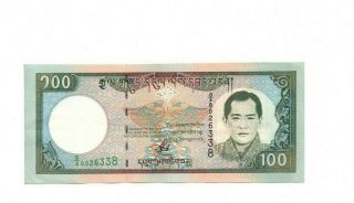 Bank Of Bhutan 100 Ngultrum 2000 Vf