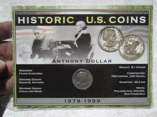 Historic U.  S.  Coins Susan B Anthony Dollar 1979 Coin First Commemorative