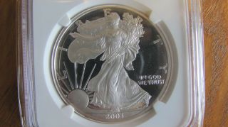 2003 W 1 oz Silver American Eagle NGC PF 70 UCAM 2