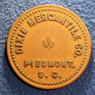 South Carolina Cotton Mill Token - Dixie Mercantile Co. ,  10¢,  Piedmont,  S.  C.