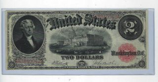 1917 $2 Two Dollar Bill Red Seal United States Legal Tender Large Note