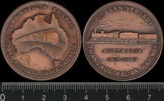 Australia: 1967 50 Years Trans - Australian Railway Port Augusta - Kalgoorlie Medal