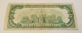 1928 One Hundred Dollar Federal Reserve Note Payable in Gold RARE 4