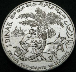 Tunisia 1 Dinar 1970 - Silver - Fao - Aunc - 1820 ¤