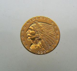 1925 - D Indian Head $2.  5 Dollar Quarter Eagle Gold Coin