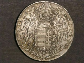 HUNGARY 1780B 1 Thaler Madonna & Child Silver Crown VF - XF 2