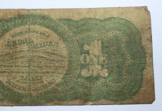1862 United States Note $1 One Dollar FR16 Chittenden - Spinner Horse Blanket 6