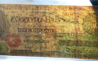 1862 United States Note $1 One Dollar FR16 Chittenden - Spinner Horse Blanket 7