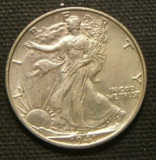 1941 Proof Walking Liberty Half Silver Beauty (no Aw Initials)