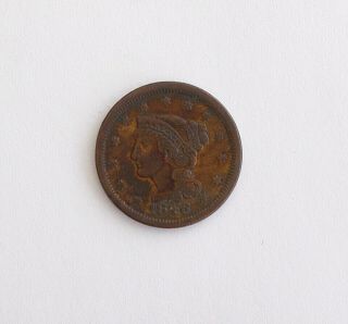 1846 Copper Braided Hair Large Cent W/ Small Date