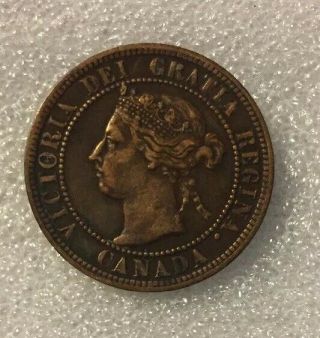 Circulated 1894 Canada Victoria Large One Cent