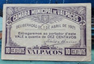 Bd3171 - Portugal - Cédula Of ValpaÇos / Banknote 10 Centavos Unc