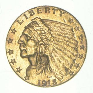 $2.  50 United States 90 Us Gold Coin - 1915 Indian - 036
