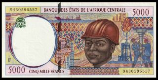 Central African States Republic,  5000 5,  000 Francs,  1994,  P - 304Fe,  aUNC 2