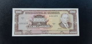 NICARAGUA 1000 Cordobas 1972 P128 UNC 2