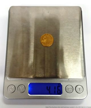 1914 D Indian Head Quarter Eagle $2.  5 American Gold Coin 6