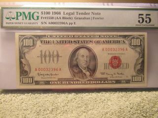 One Hundred Dollars 1966 Red Seal