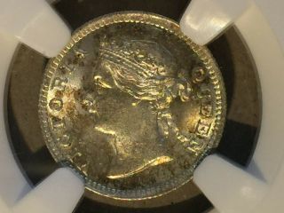 Victoria Queen Hong Kong 5 Cents 1898 NGC MS64 Silver Coin 8